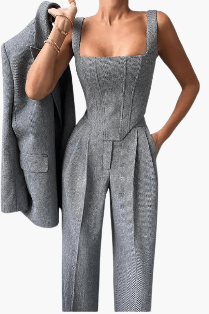 Hella | Graues Eleganz-Set