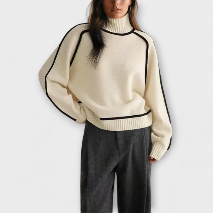Mia | Pullover mit hohem Kragen