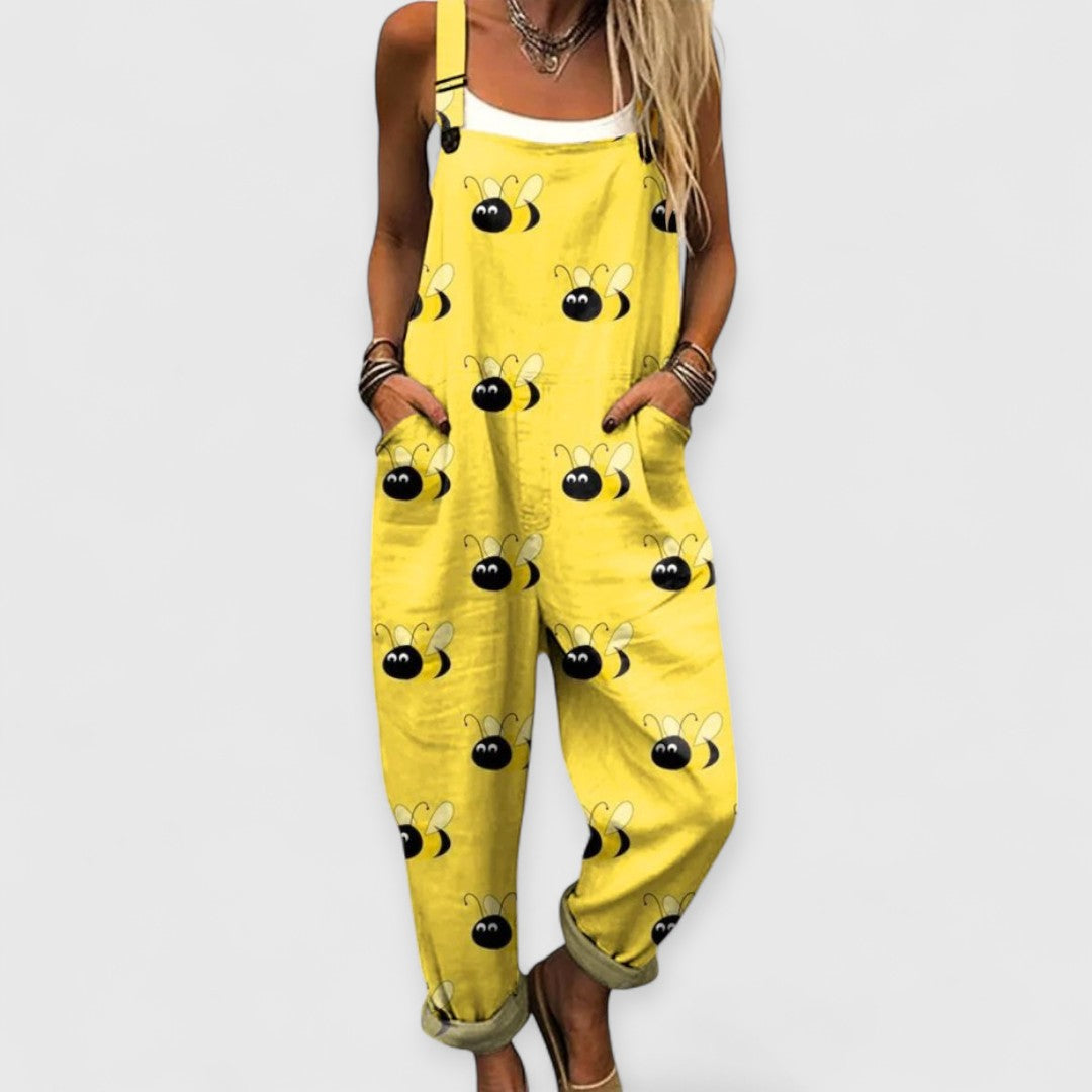 Helena | Latzhose mit verspielten Bienenmotiven
