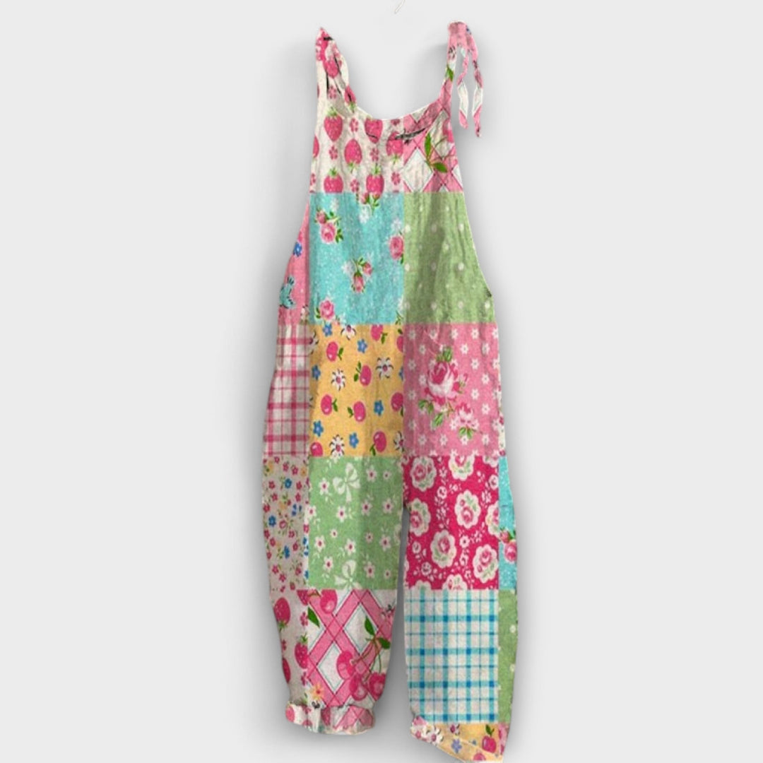 Carolin | Bohemian Overall mit Blumenmuster