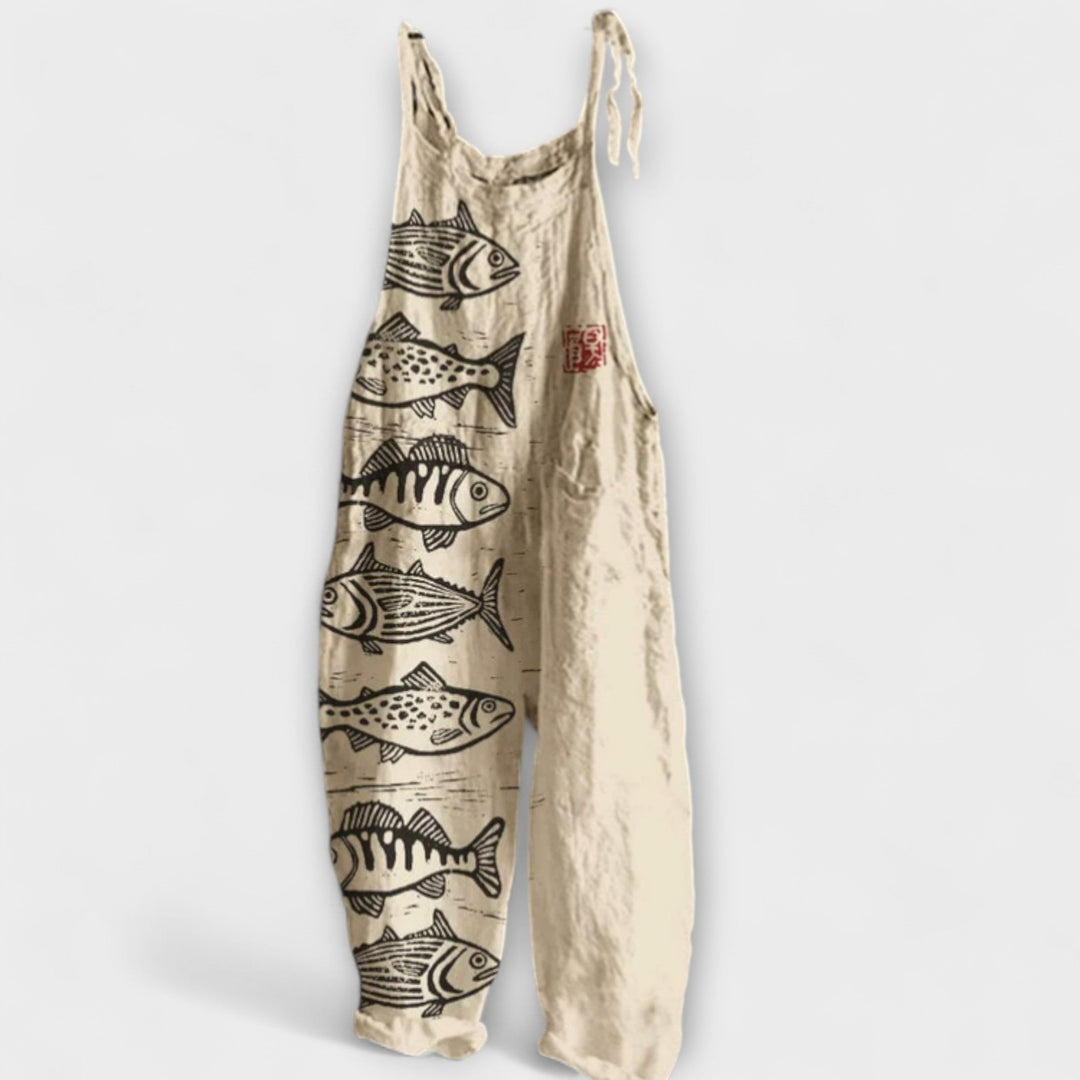 Anneliese | Vintage-Overall mit Blumenmuster