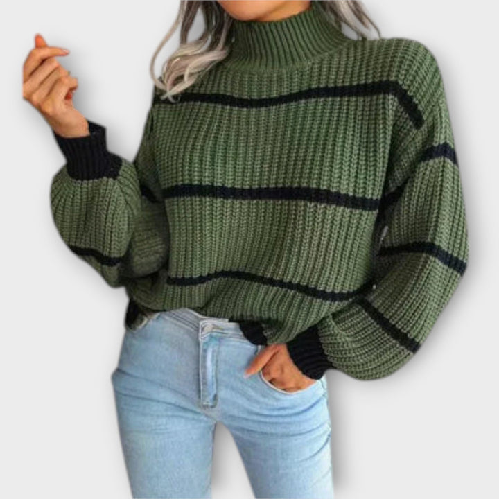 Leonie | Rollkragenpullover mit Streifen