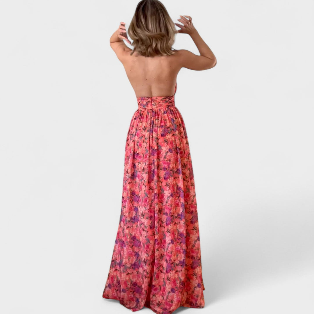 Sophia | Langes Kleid mit Cut-Outs