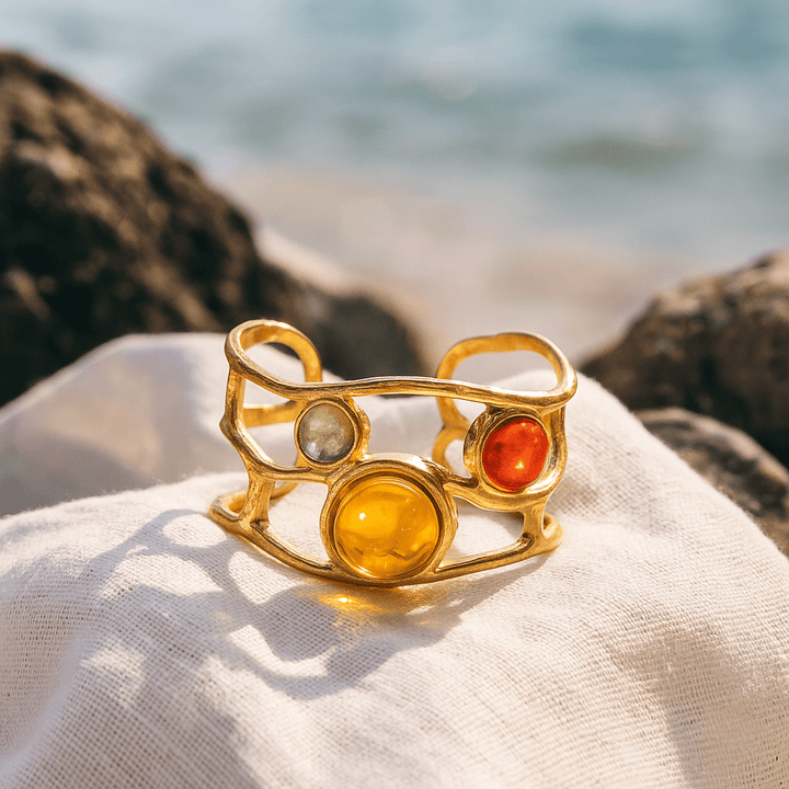 Claudia | Goldene Sonnenringe