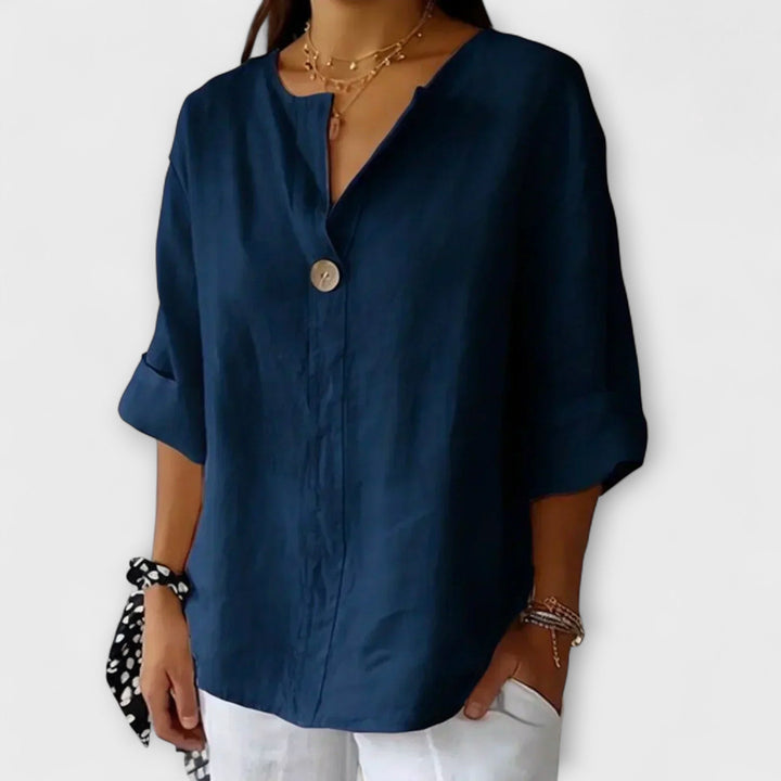 Therese | Stilvolle Bluse mit V-Ausschnitt
