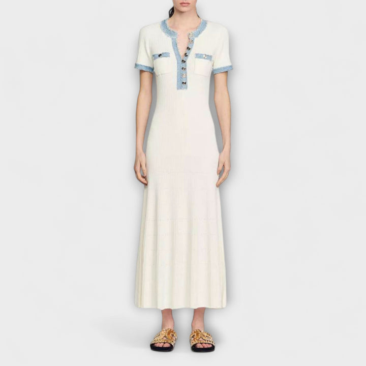 Magda | Strukturierte Maxi-Kleid