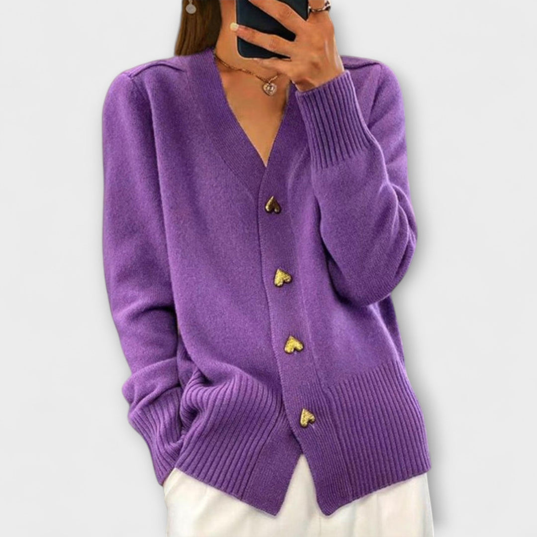 Anne | Damen-Pullover mit V-Ausschnitt im Vintage-Look