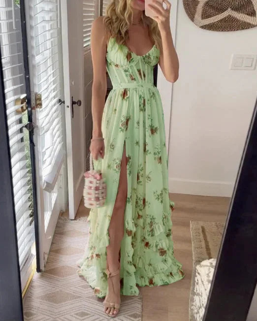Kirsten | Midi-Kleid mit floralem Muster