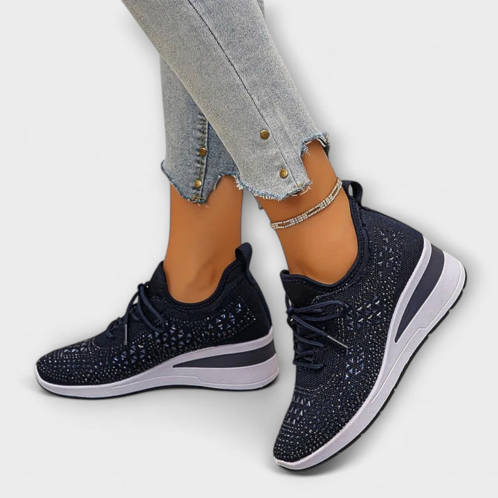 Edeltraud | Schillernde Orthopädische Sneakers mit Strass