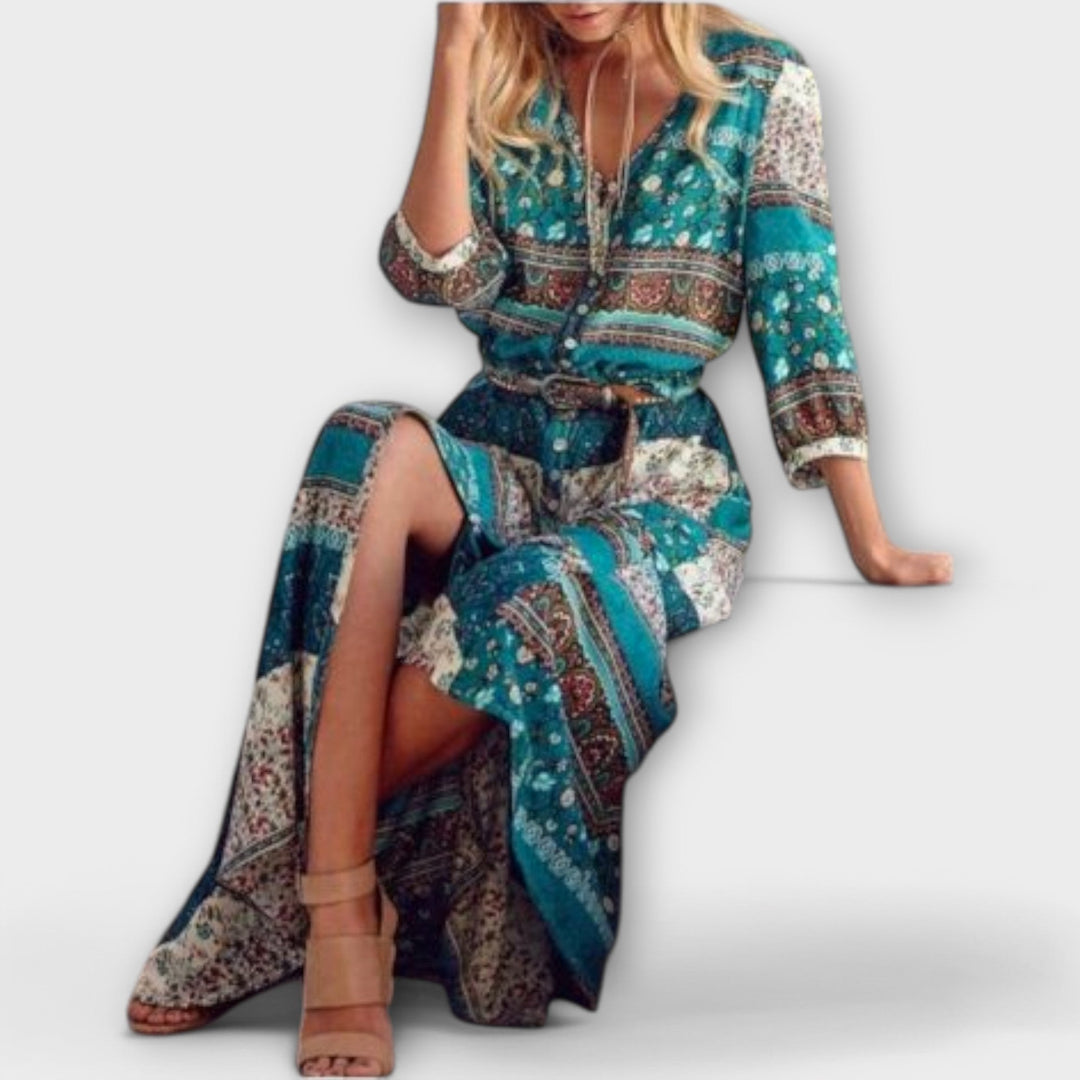 Gerda | Boho-Midikleid
