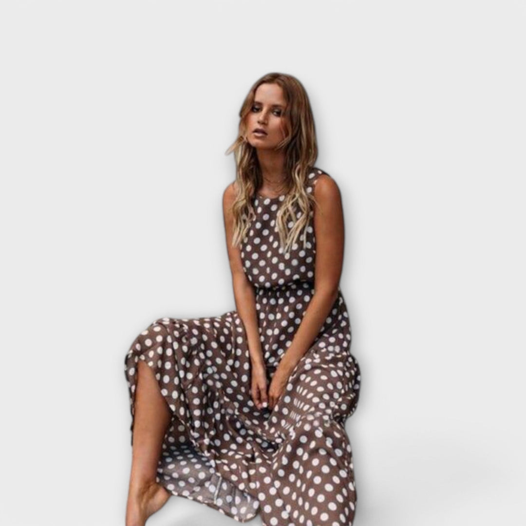 Mona | Boho-Midikleid mit Tupfen