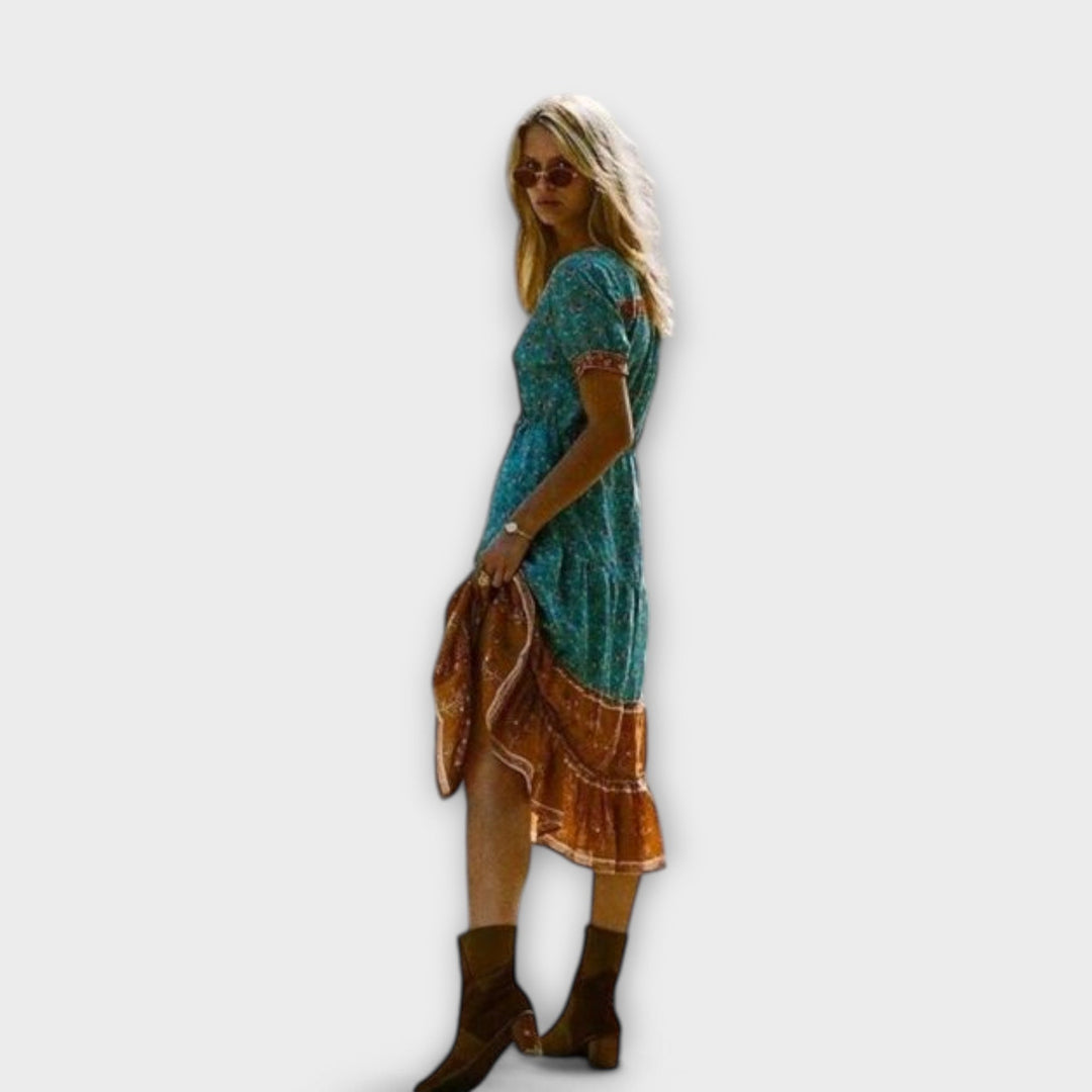 Elisa | Boho-Midikleid