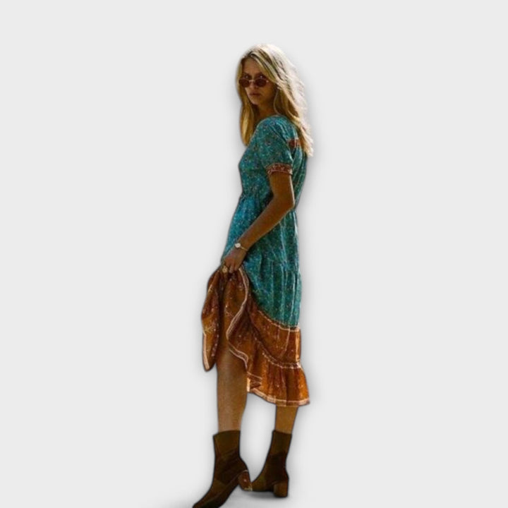 Elisa | Boho-Midikleid