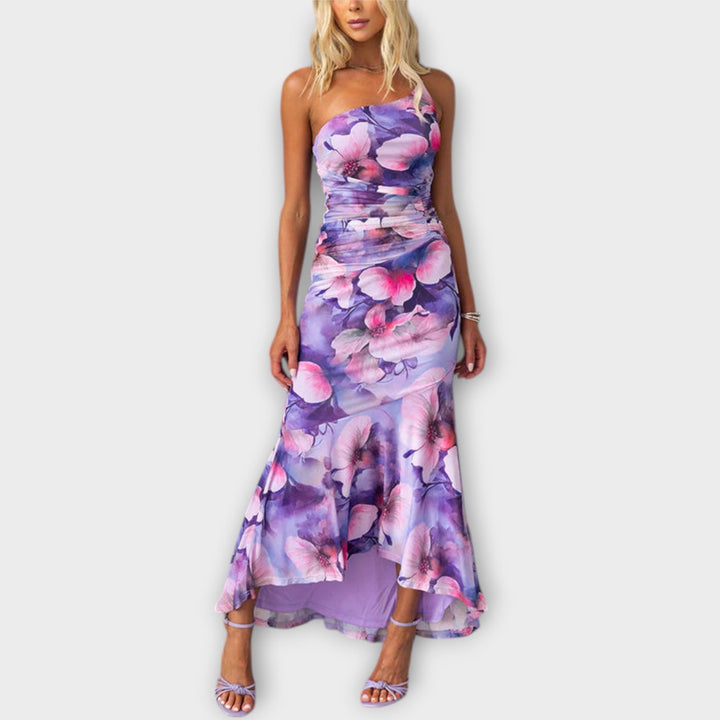 Caroline | Maxikleid mit einseitiger Raffung