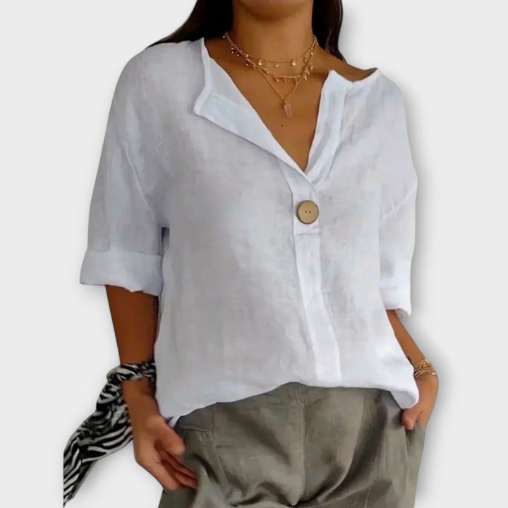 Maya | Elegante Bluse mit V-Ausschnitt