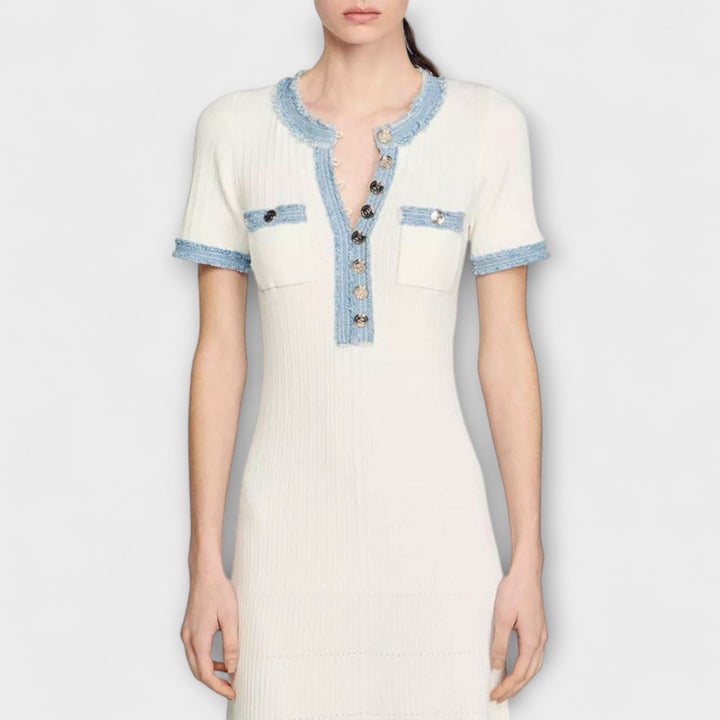 Magda | Strukturierte Maxi-Kleid