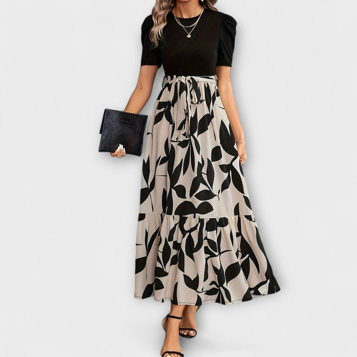 Romy | Sommerkleid mit Blumenmuster und Rundhalsausschnitt