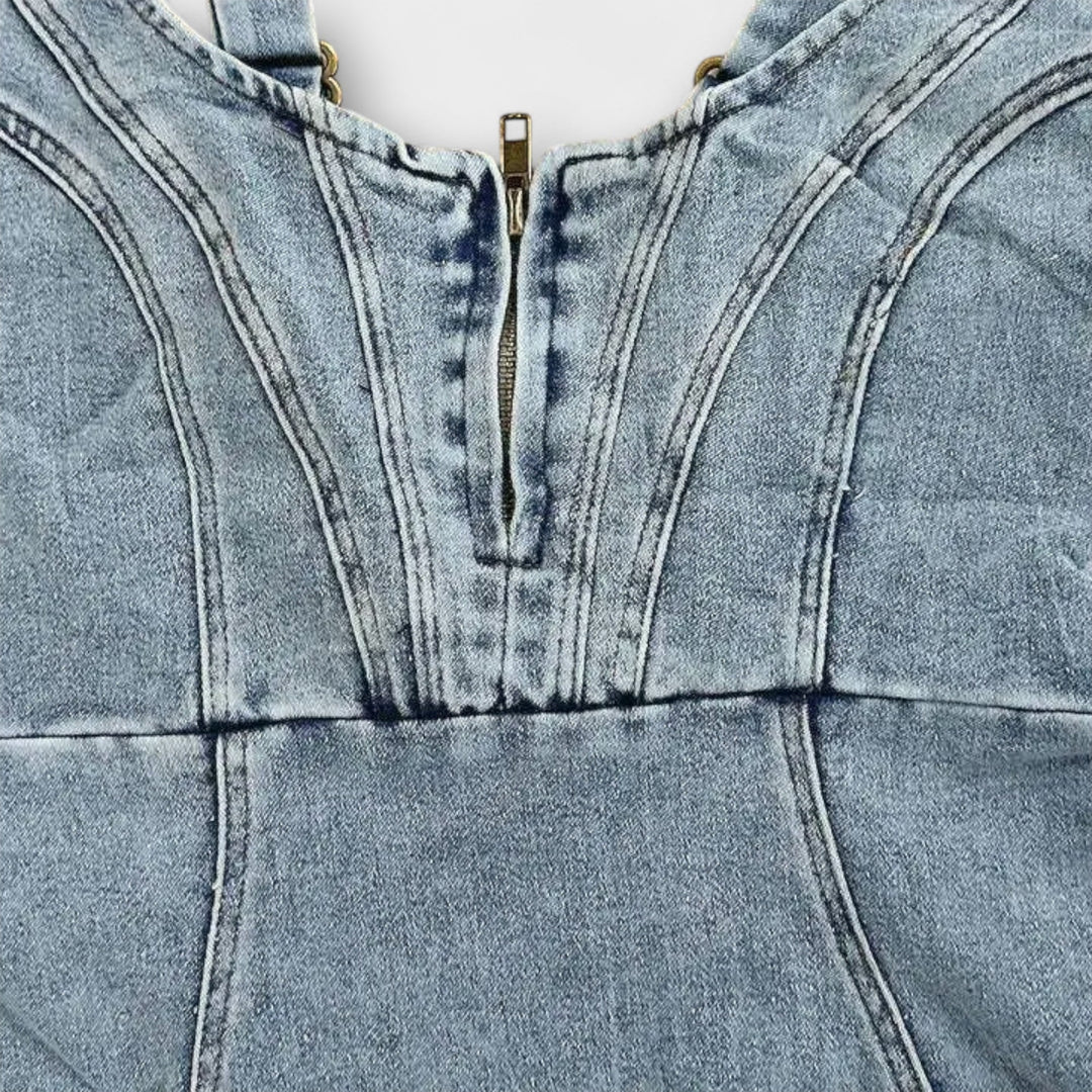 Margareta | Jeans-Kleid mit verstellbaren Trägern
