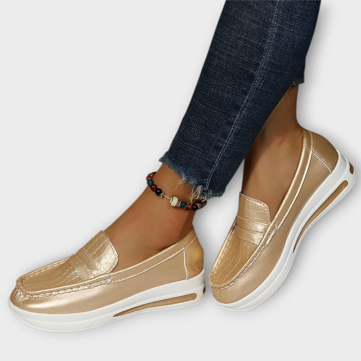 Jutta | Bedruckte Naht Niedrige Slipper