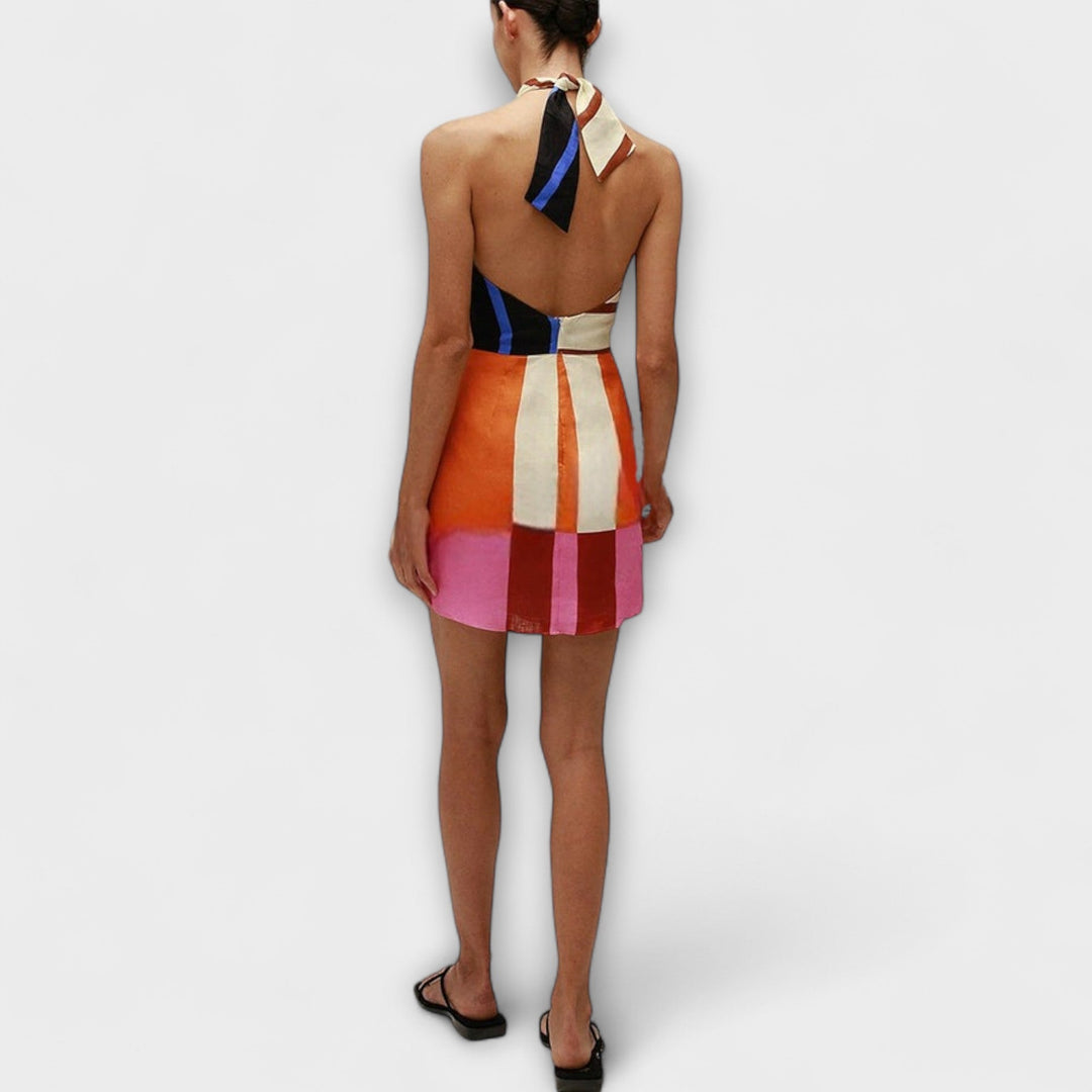 Margit | Kreuzträger Krawatte Lockeres Minikleid
