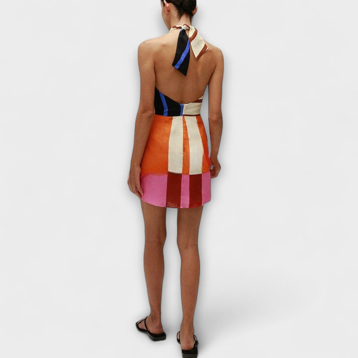 Margit | Kreuzträger Krawatte Lockeres Minikleid
