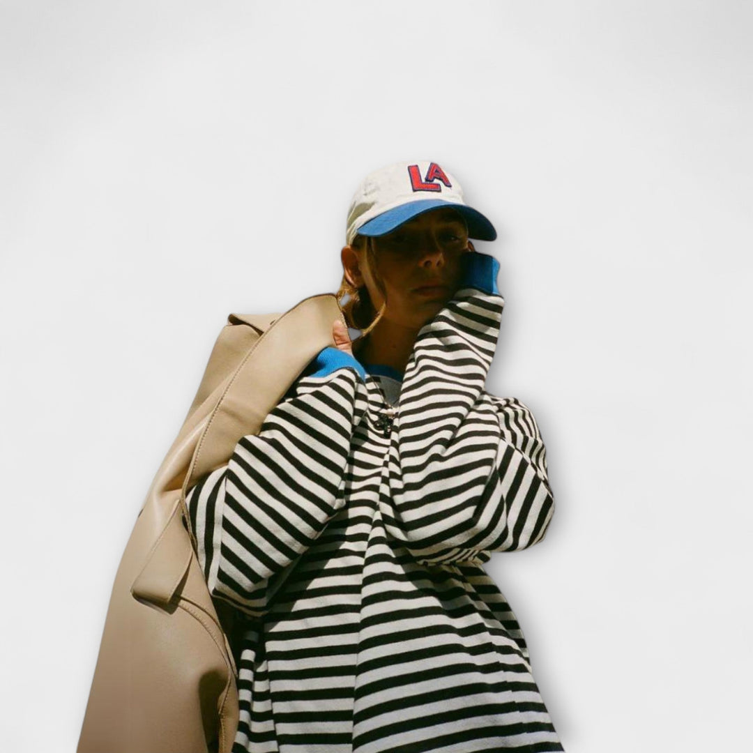 Natalie | Gestreifter Oversize-Pullover