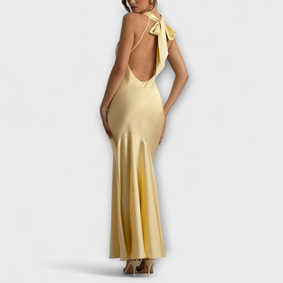 Anna | Elegantes Maxikleid aus Satin