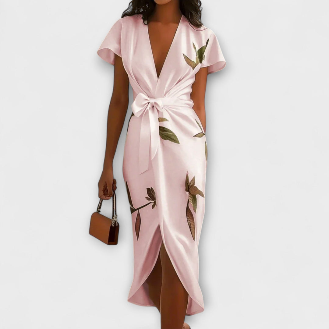 Doris | Satin Wickel-Kleid