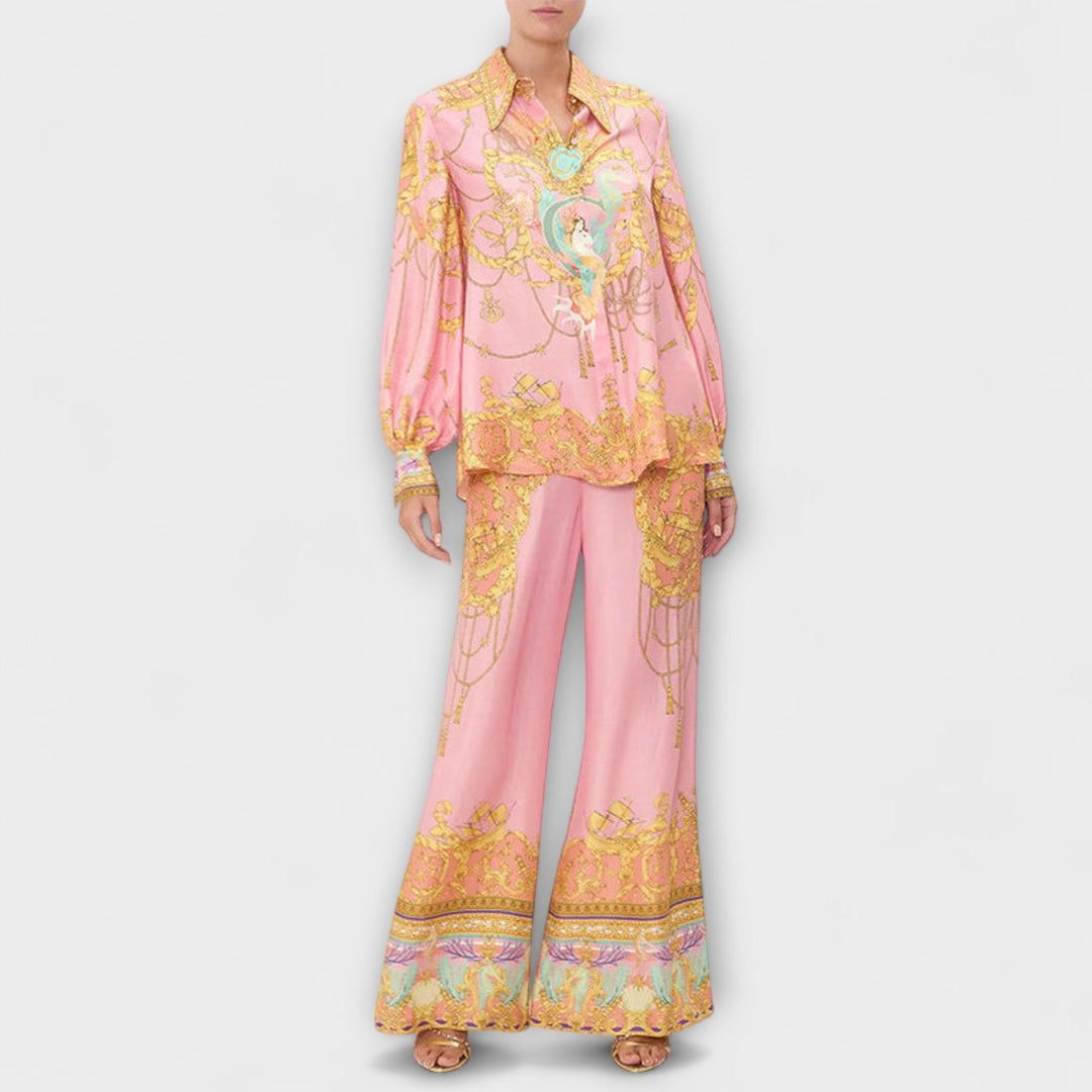 Gretchen | Meerjungfrau Relaxed Shirt und Elastische Taillenhosen Set