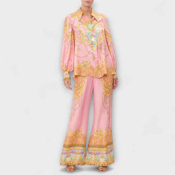Gretchen | Meerjungfrau Relaxed Shirt und Elastische Taillenhosen Set