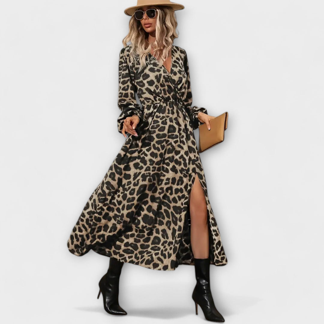 Petra | Stylisches Kleid mit Leopardenmuster
