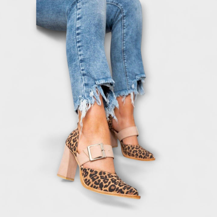 Amalia | Leoparden-Sandalen mit Absatz