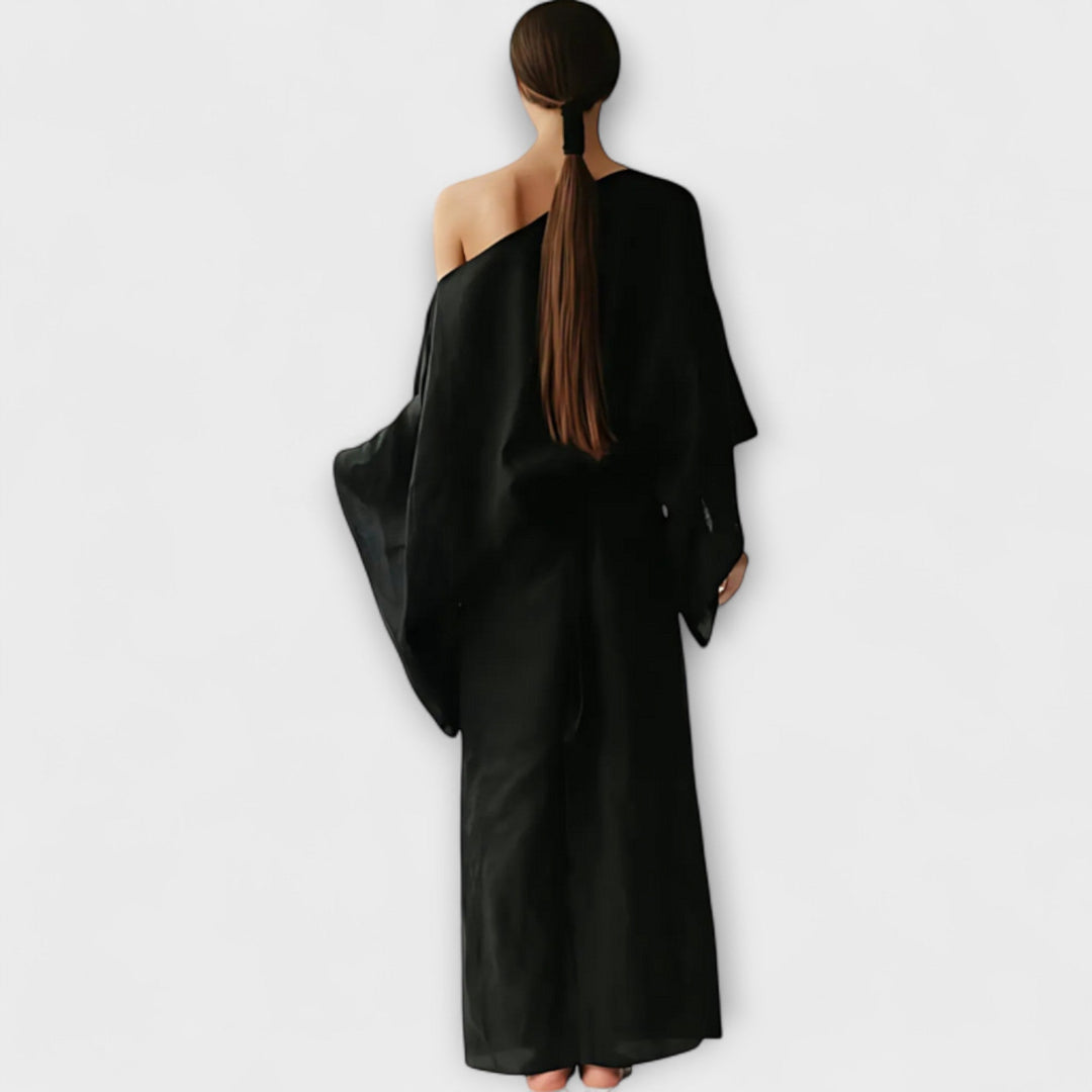 Merle | Kimono Kleid aus Leinen und Baumwolle