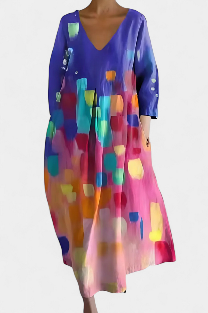Tina | Fließendes Kleid mit Muster