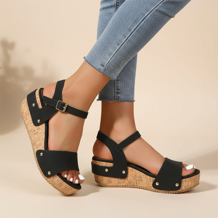 Rosa | Elegante Keilsandalen