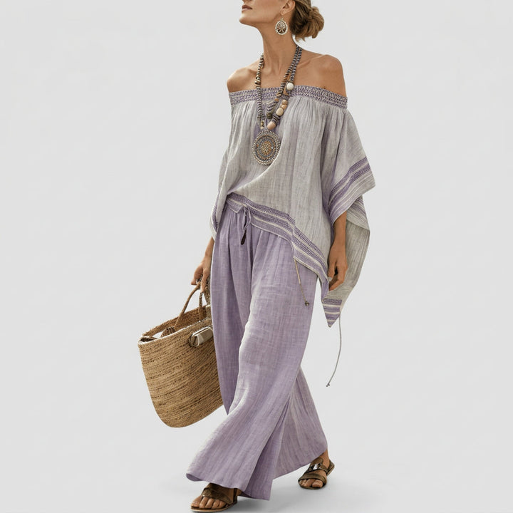 Rosemarie | schulterfreies Boho-Ensemble