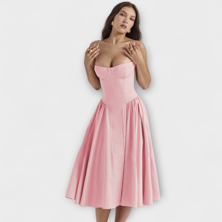 Caroline | Verfeinertes ärmelloses Korsettkleid