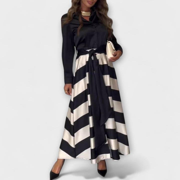 Johanna | Largo Hemdblusenkleid mit Gürtel