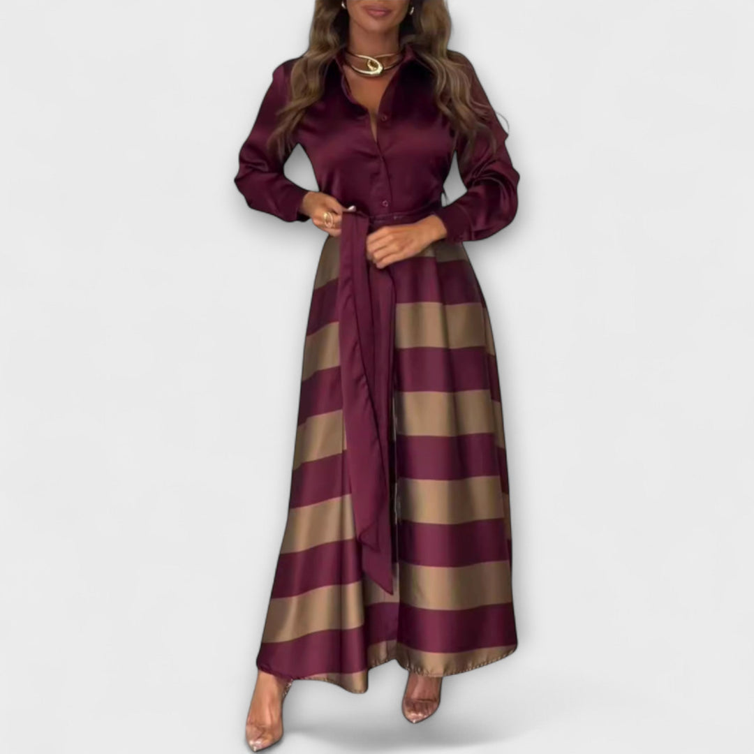 Johanna | Largo Hemdblusenkleid mit Gürtel