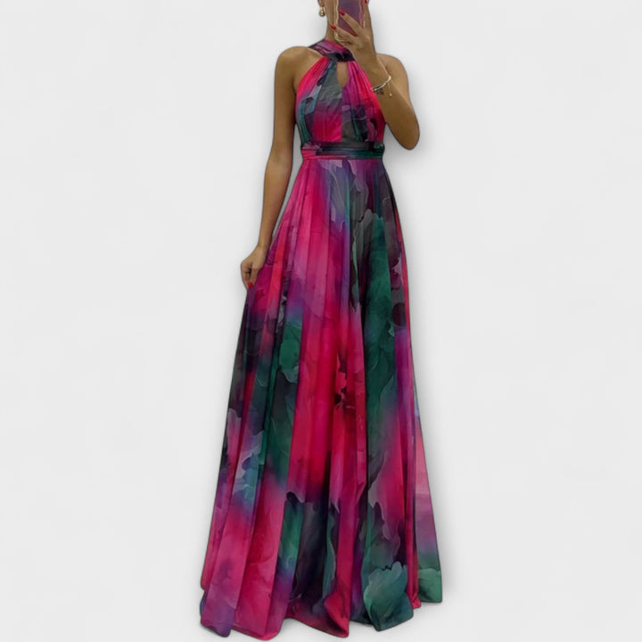 Luisa | Maxikleid aus Chiffon mit Blumenmuster