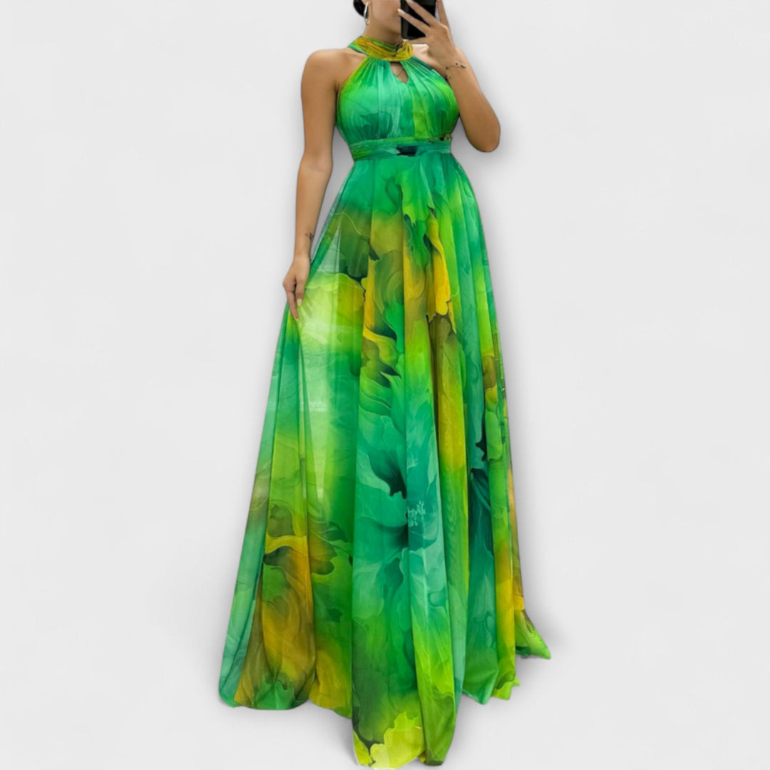 Luisa | Maxikleid aus Chiffon mit Blumenmuster