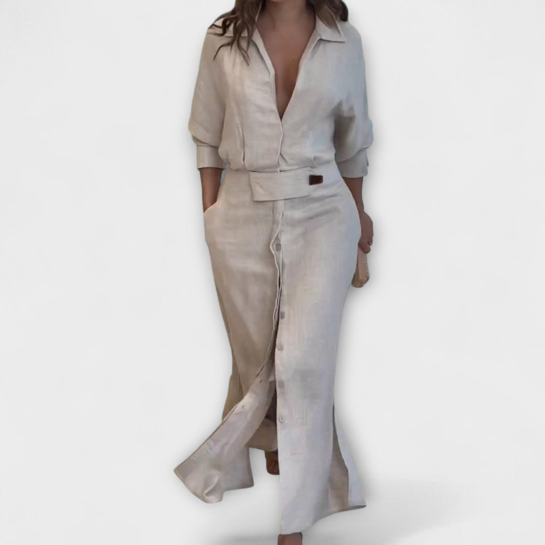 Katharina | Maxikleid mit V-Ausschnitt