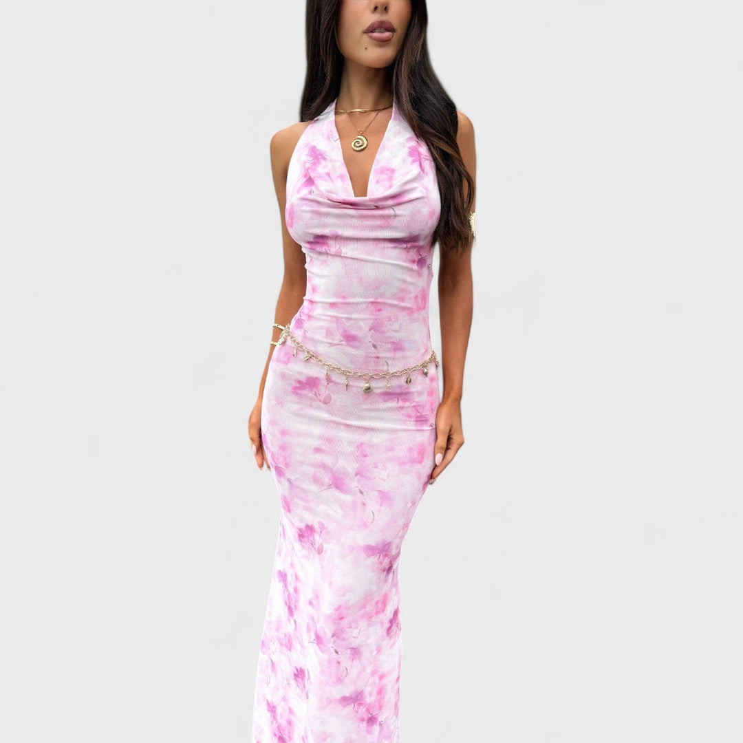 Zeynep | Rosa Blumenkleid