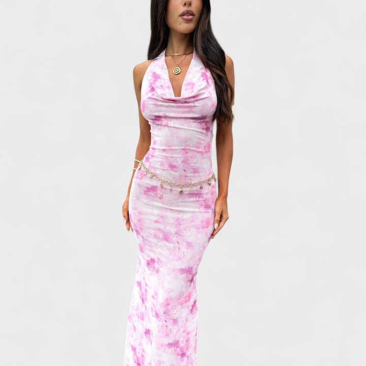Zeynep | Rosa Blumenkleid