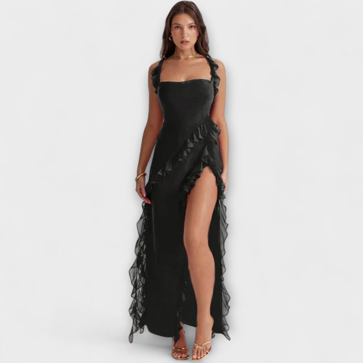 Cordula | Stilvolles Maxikleid mit Schlitz