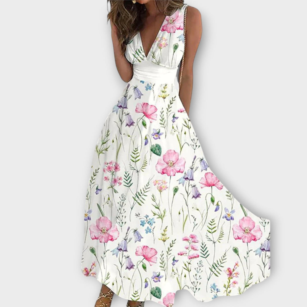 Wanda | floral V-Neck Kleid