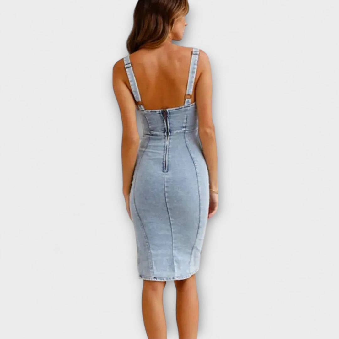 Margareta | Jeans-Kleid mit verstellbaren Trägern