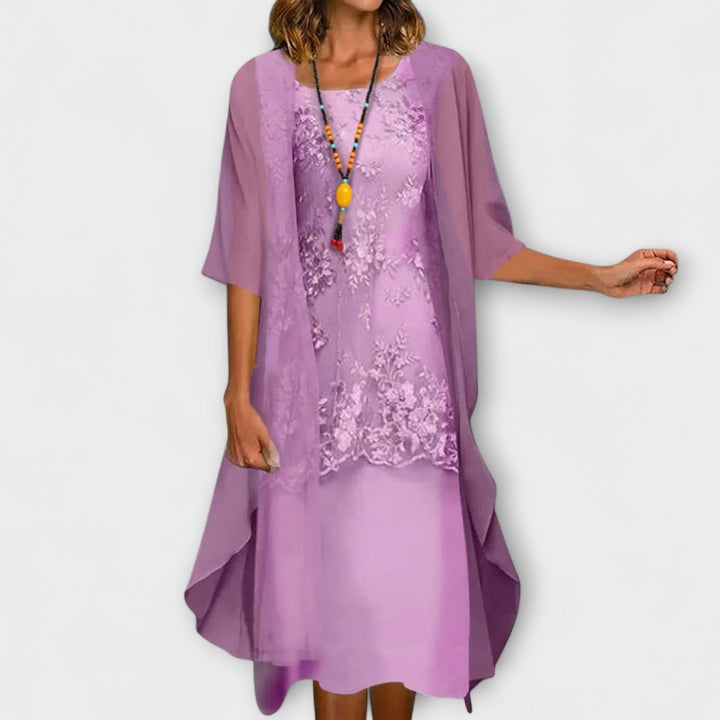Josephine | Elegantes zweiteiliges Chiffonkleid