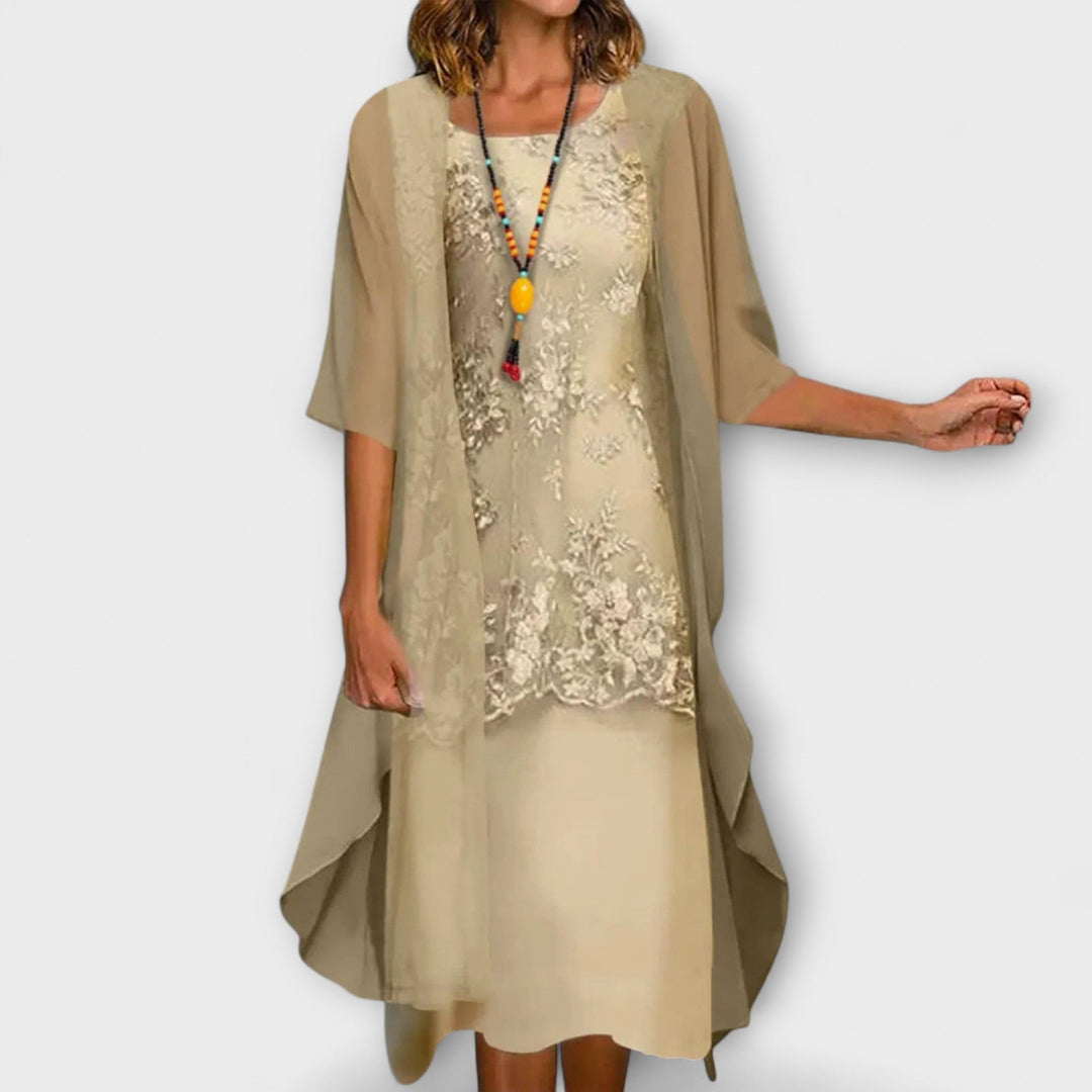 Josephine | Elegantes zweiteiliges Chiffonkleid