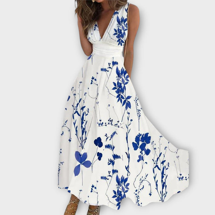 Wanda | floral V-Neck Kleid